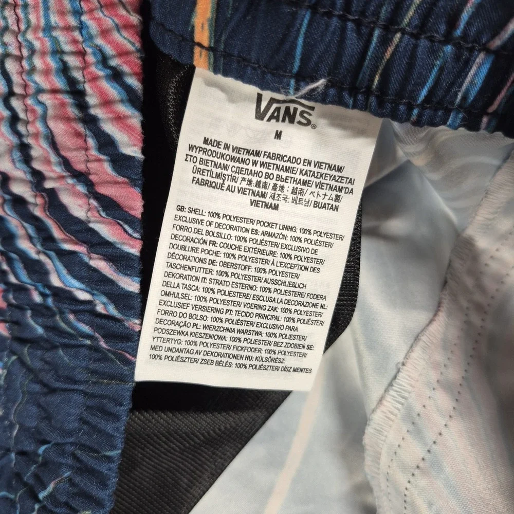 Vans Primary Elastic Board Shorts Men's Medium Blue Hybrid Beach Relaxed Fit NWT